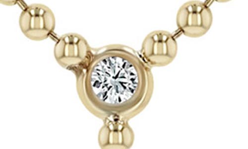 Zoë Chicco Diamond Bead Chain Lariat Necklace In Gold