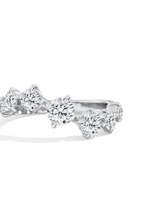 Starlight Curved Lab Diamond Ring in 14K