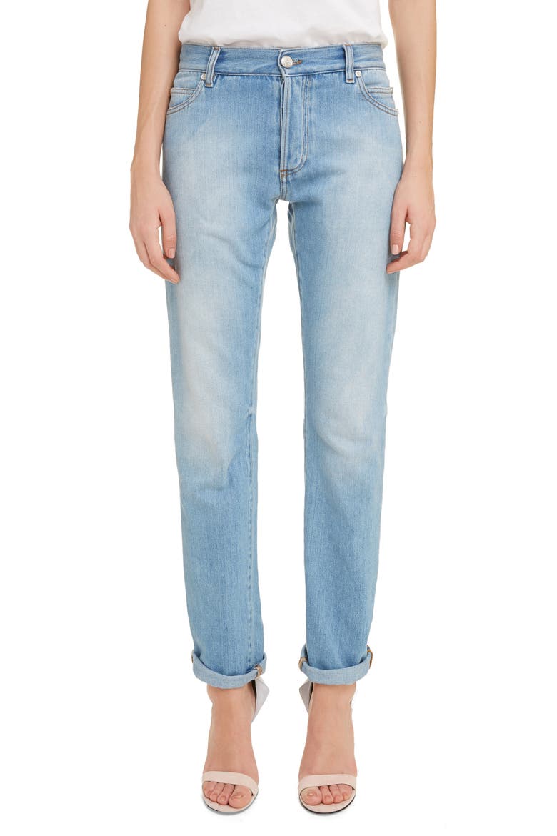 Straight Fit Jeans, Main, color, BLEU JEAN