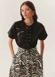 Exquise Celeste Cotton Blouse
