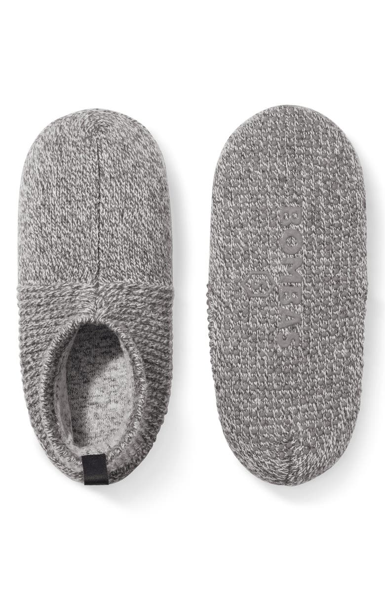 Bombas Marl Knit Gripper Slippers, Alternate, color, Medium Grey