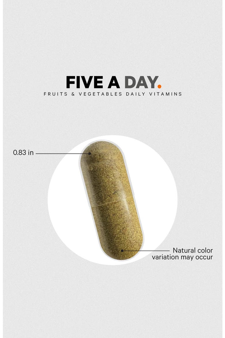 Instantfood Five a Day Fruits & Vegetables Vitamins Supplement, Alternate, color, White
