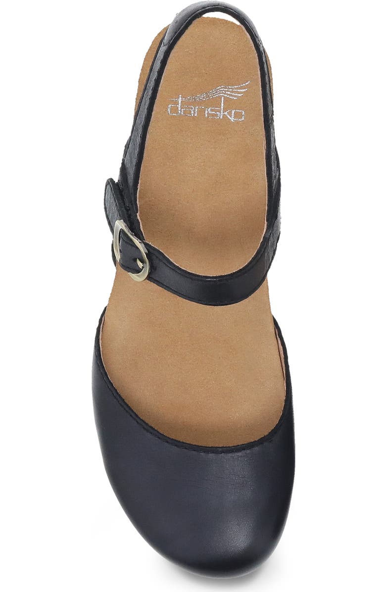 Dansko Tiffani Wedge Pump, Alternate, color, Black Milled Burnished