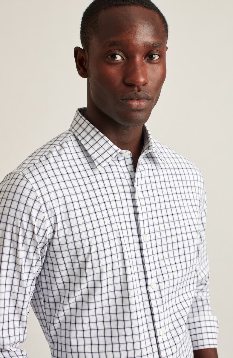 Bonobos Tech Check Performance Button-Up Shirt, Alternate, color, Horden Check - Blue Depths