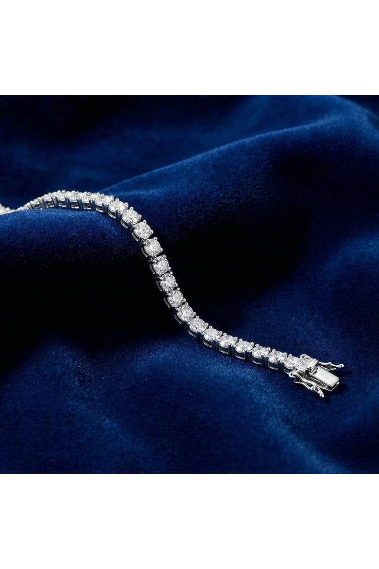 10 ct Diamond Tennis Bracelet 14k Gold 7" Double Lock Clasp, Alternate, color, 14k White Gold