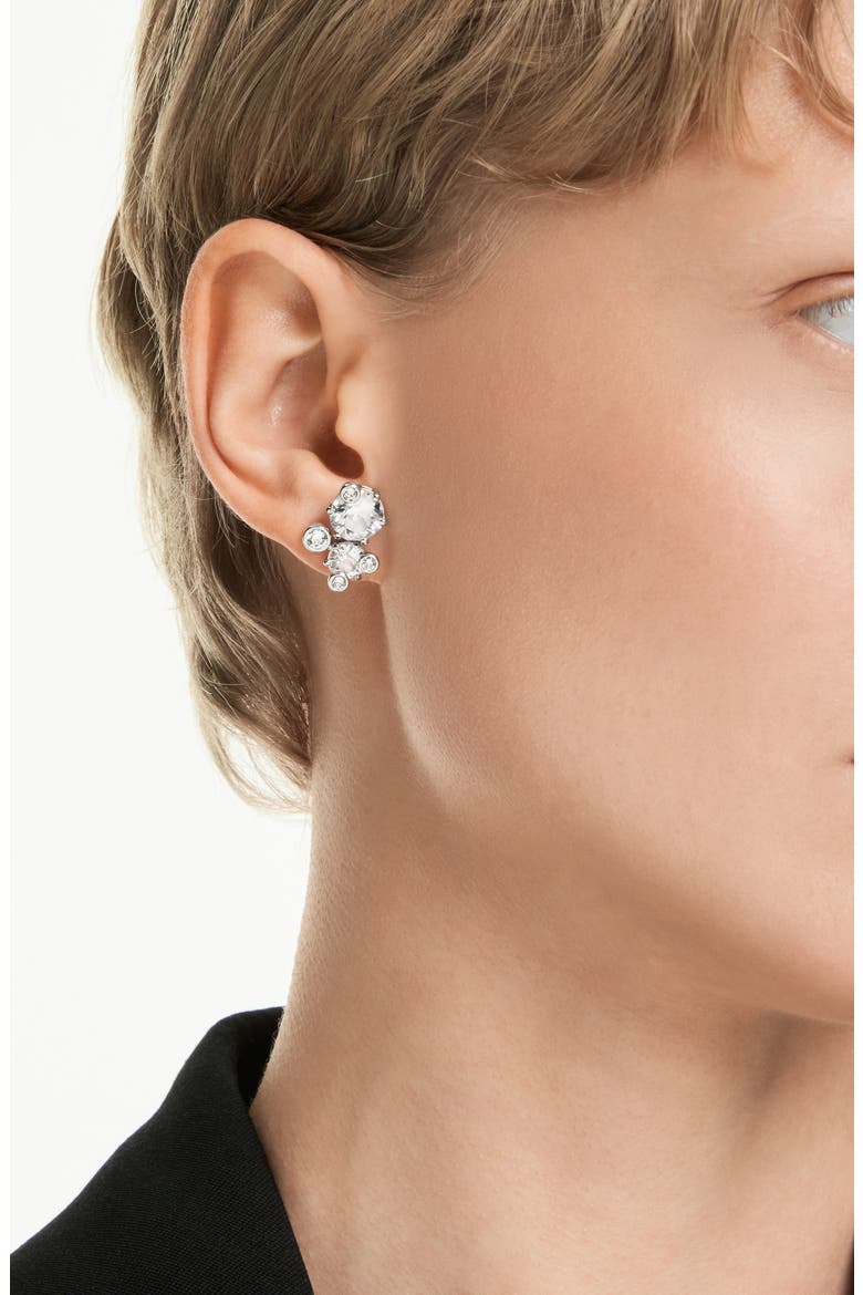 Constella Crystal Statement Earrings, Alternate, color, RHODIUM/ CRYSTAL