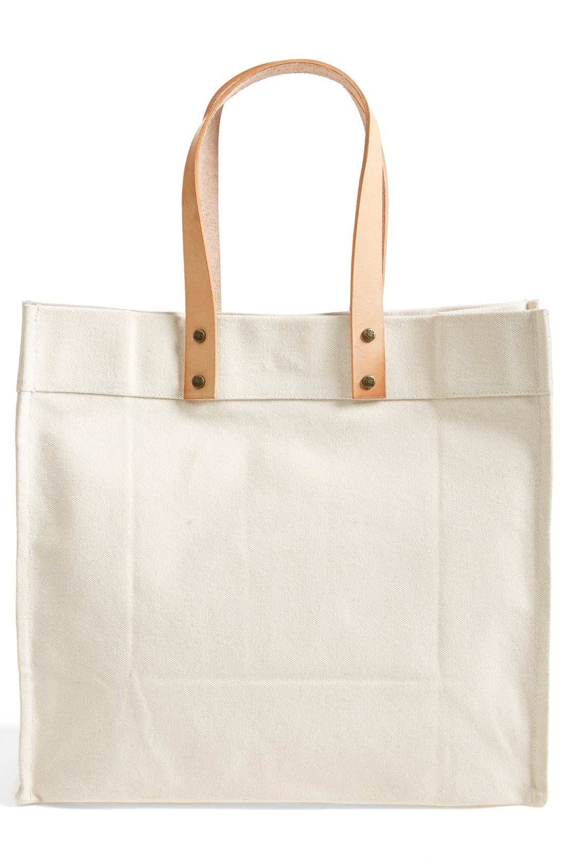 large classic monogram canvas tote, Alternate, color, CAMO STRIPE WITH ORANGE PRINT