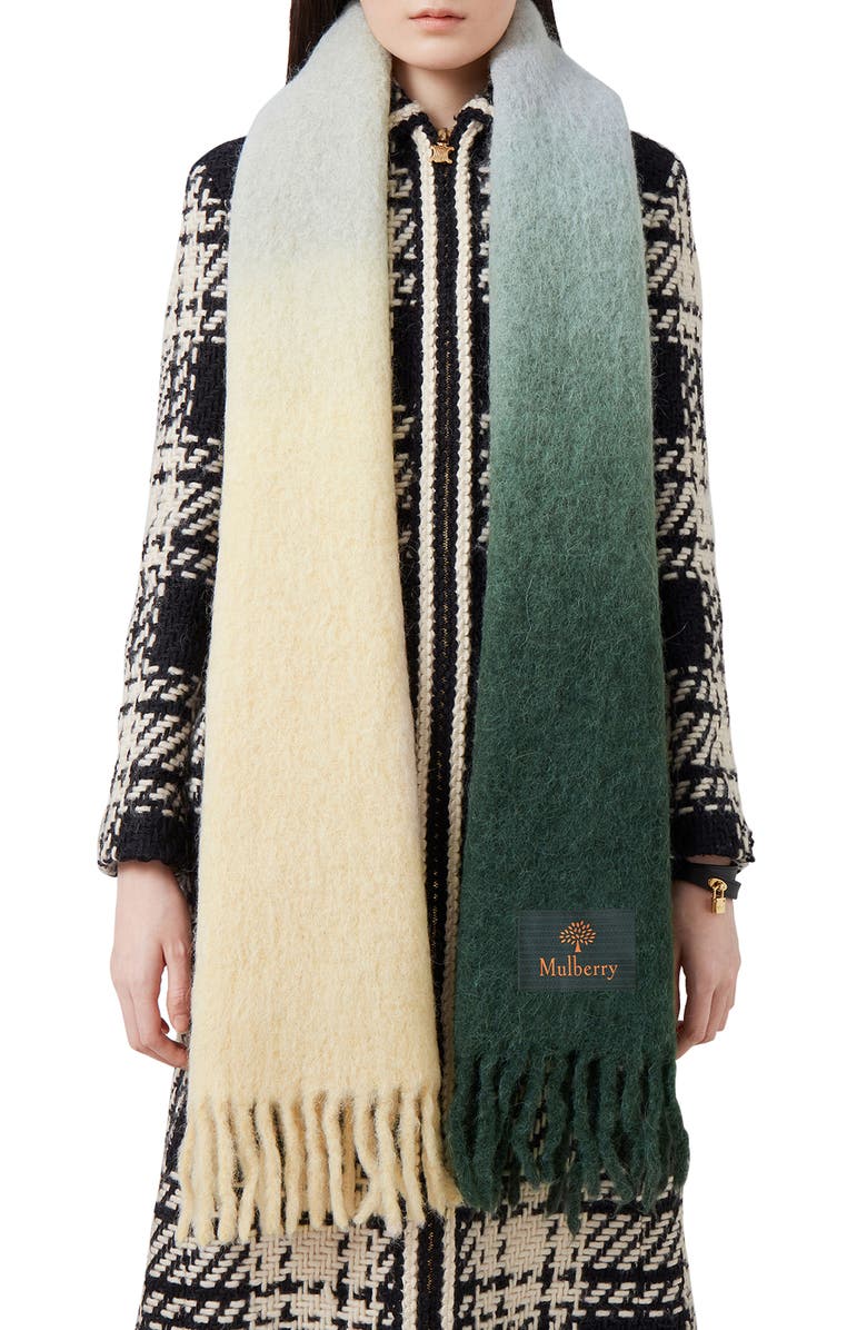 Mulberry Ombré Alpaca Blend Scarf, Alternate, color,