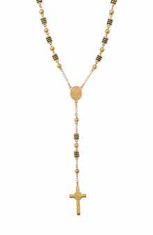 Men's Stainless Steel Rosary Necklace