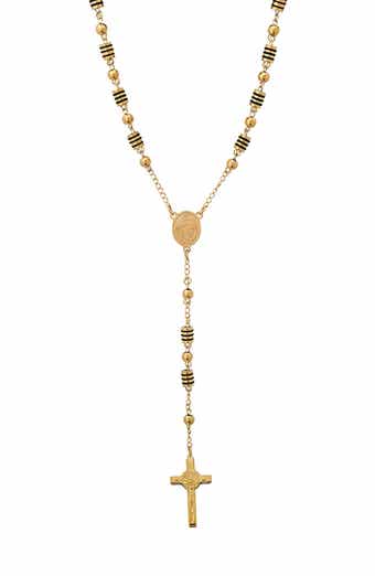 Men's Stainless Steel Rosary Necklace