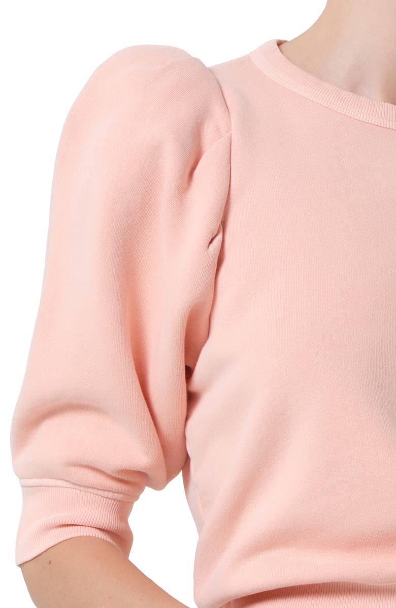 Citizens of Humanity Puff Sleeve Cotton Blend Top, Alternate, color, Melon Creme