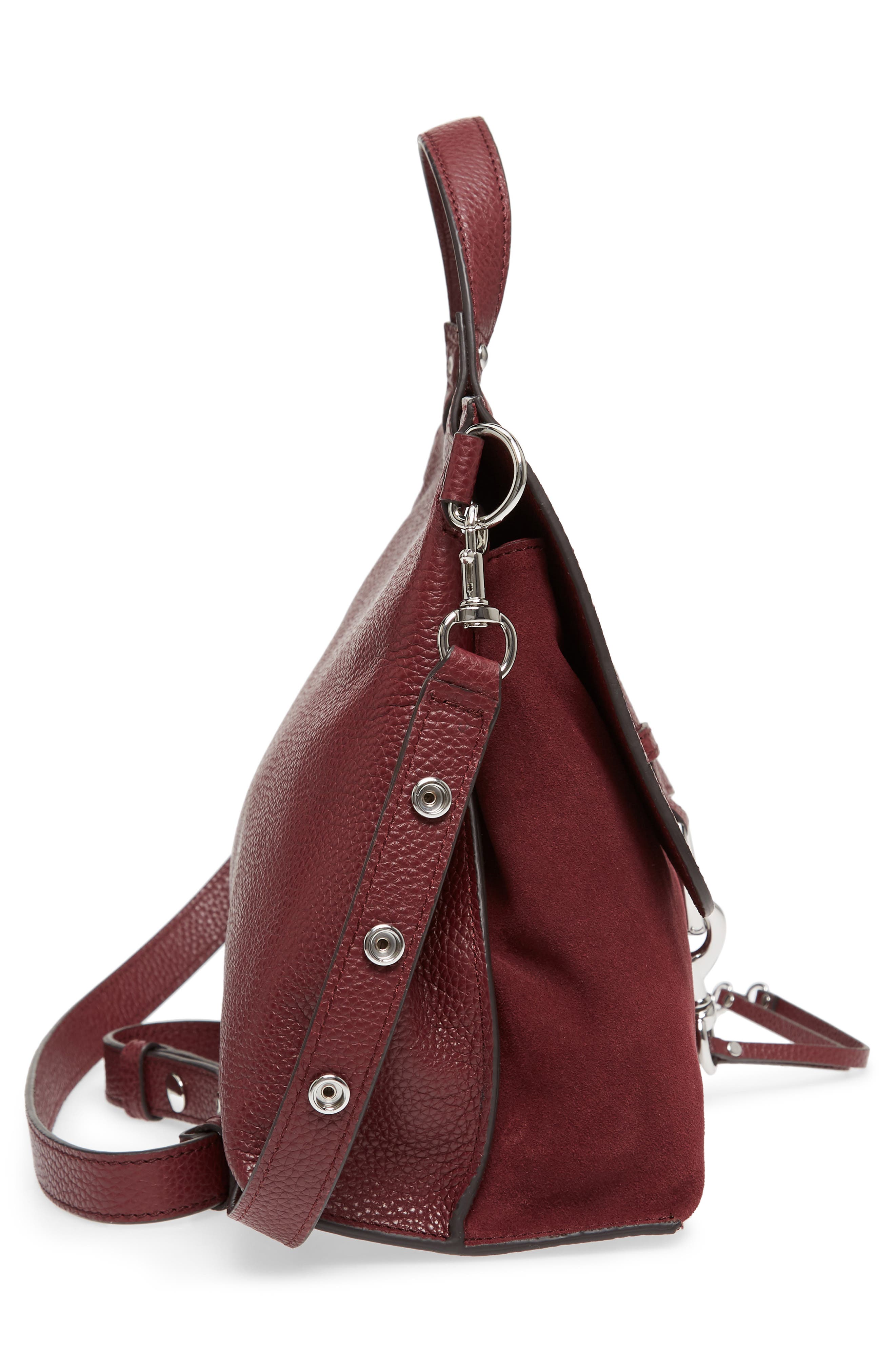 Medium Keith Suede & Leather Satchel, Alternate, color, ACAI