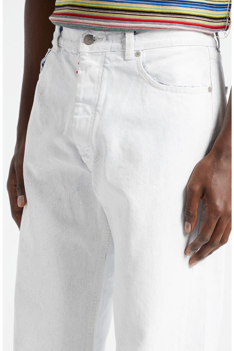 Bianchetto Hand Painted Denim Jeans, Alternate, color, WHITE PAINT
