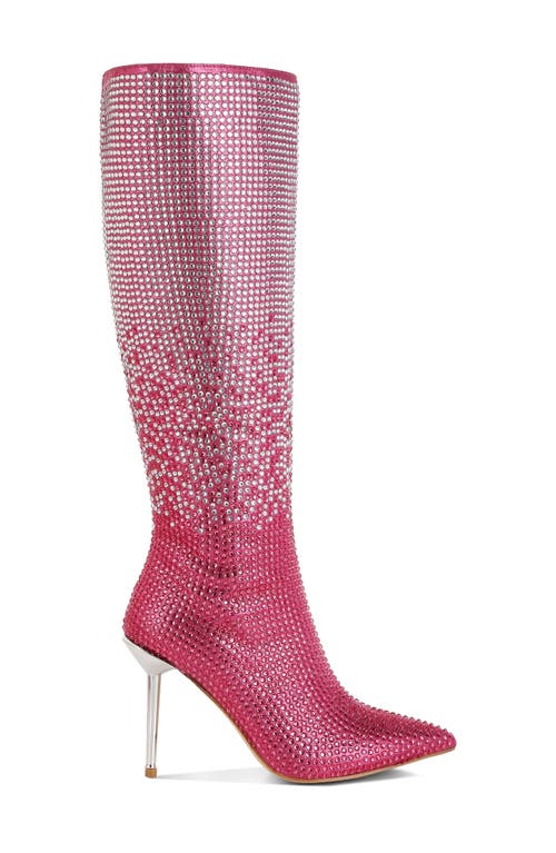 London Rag Orymple Knee High Boot In Pink