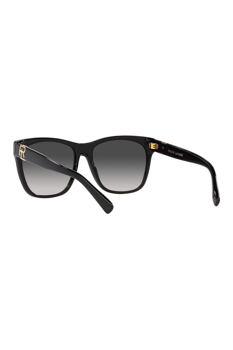 57mm Square Sunglasses, Alternate, color, BLACK