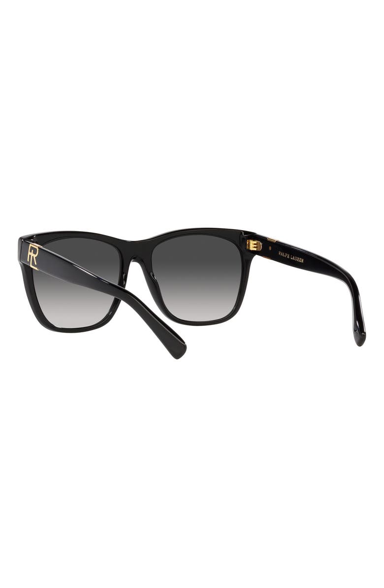 Ralph Lauren 57mm Square Sunglasses, Alternate, color, Black