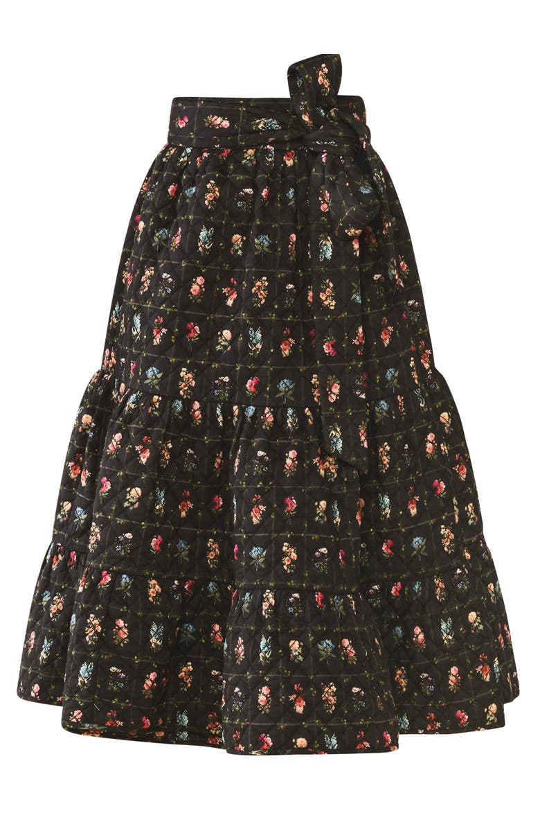 Eddy Celine Skirt, Alternate, color, Quilted Florence Black Floral