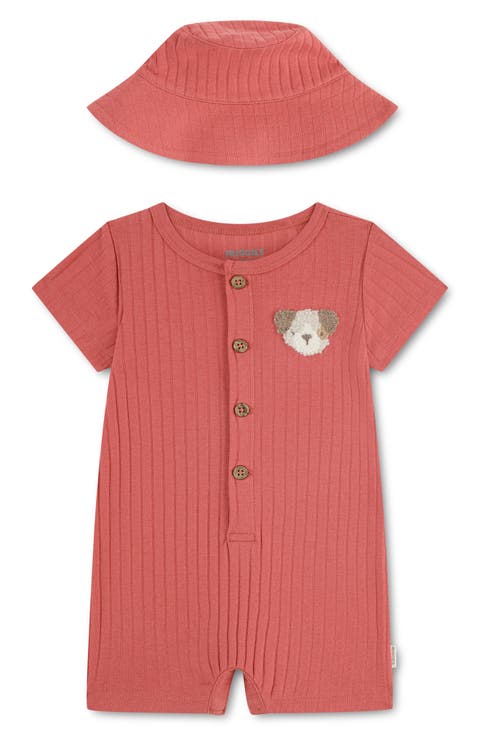 Rib Romper & Sun Hat Set (Baby)