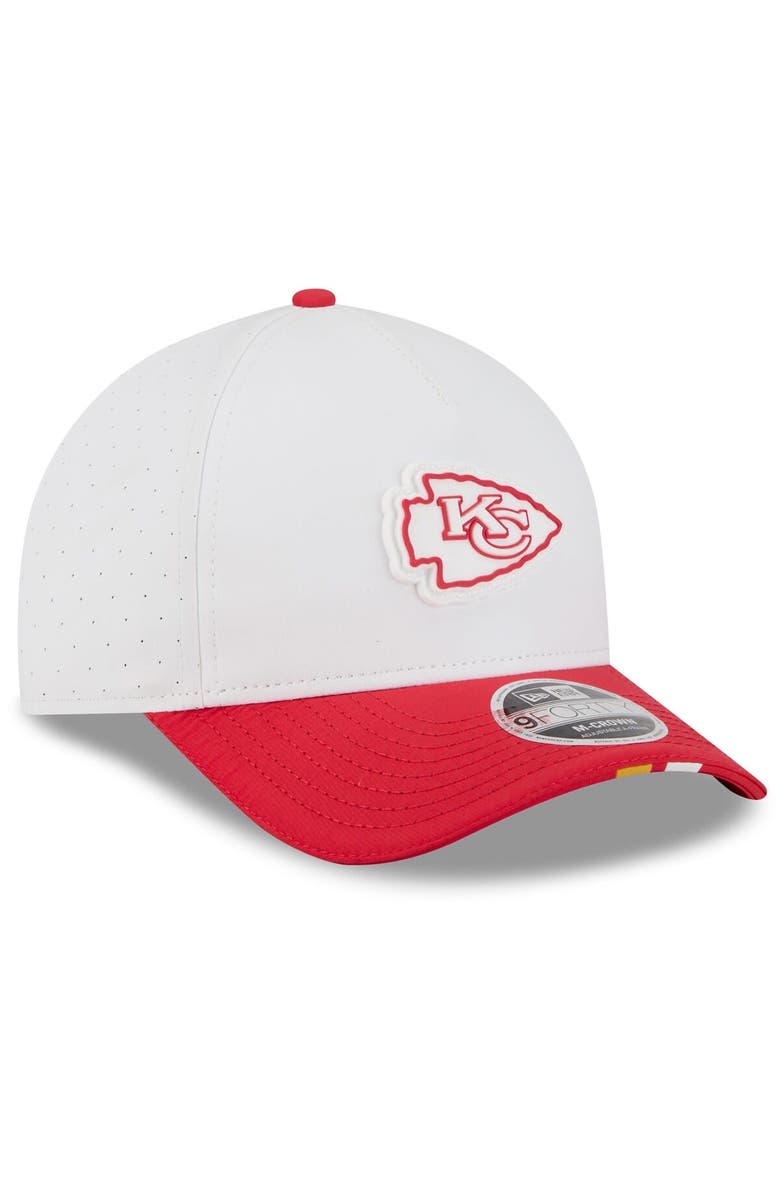 New Era Men's New Era White/Red Kansas City Chiefs 2025 NFL Training Camp A-Frame 9FORTY Adjustable Hat, Alternate, color, White
