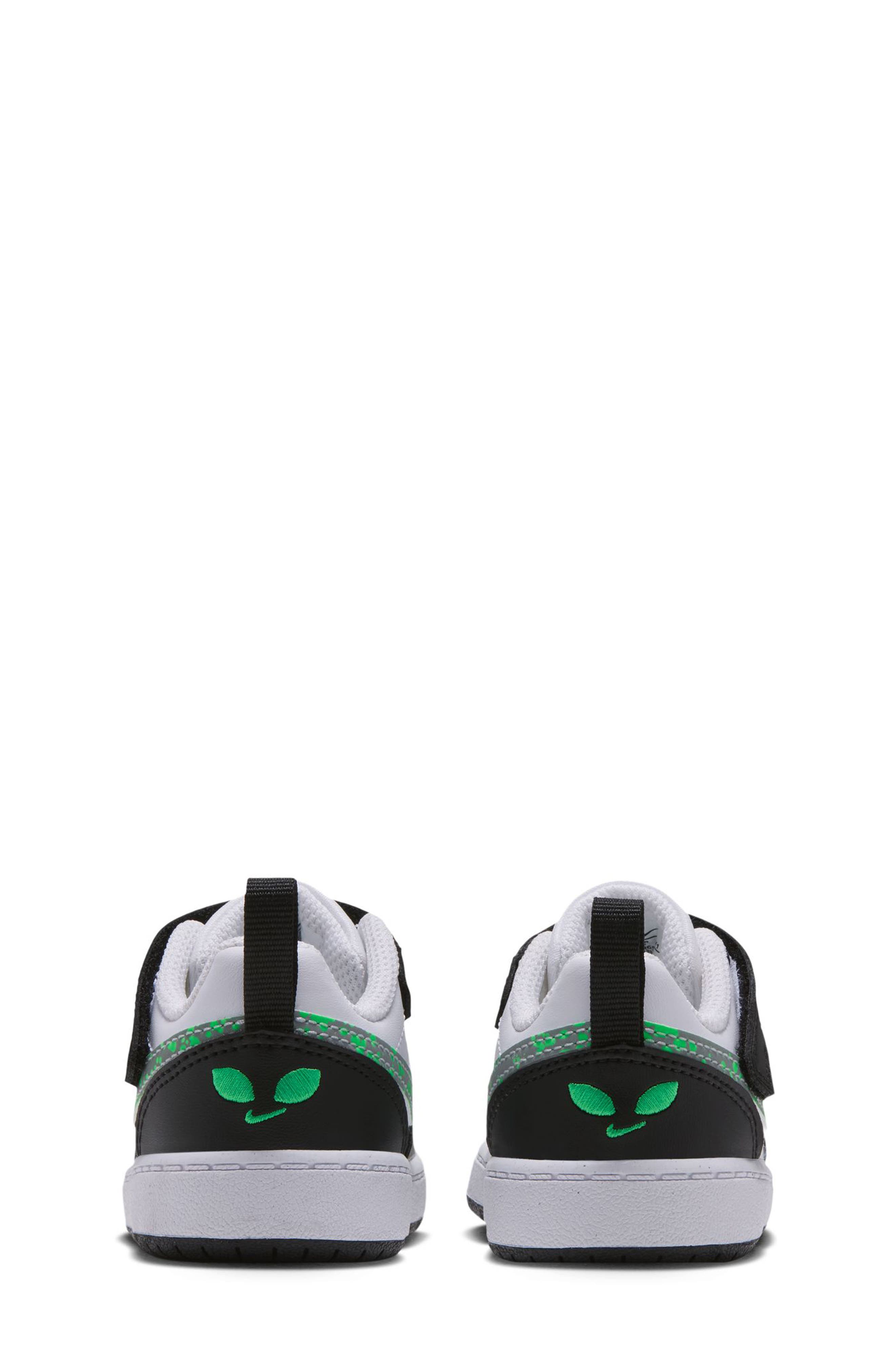 Kids' Court Borough Low Alien Sneaker, Alternate, color, WHITE/ SILVER/ BLACK/ GREEN