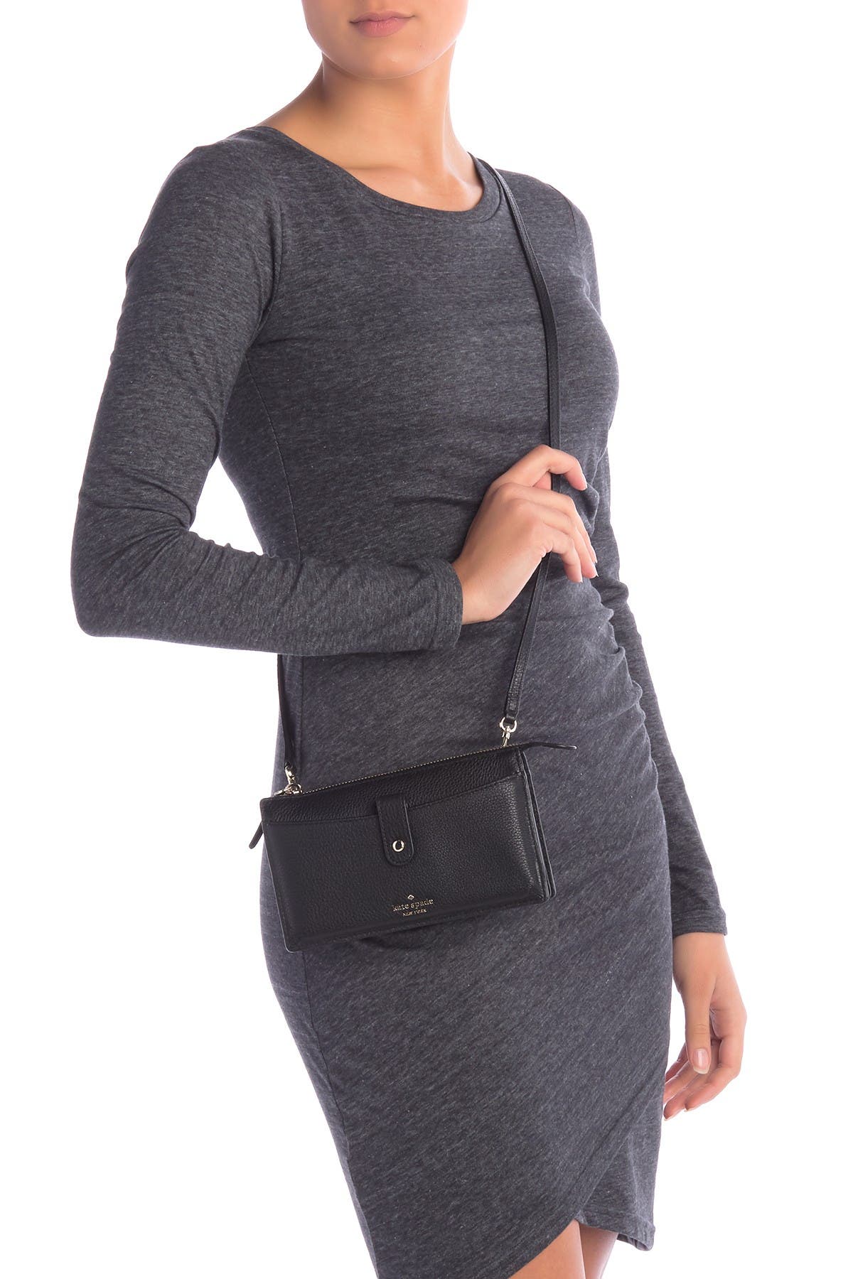 Kate Spade New York jackson small tab leather crossbody bag, Alternate, color, 