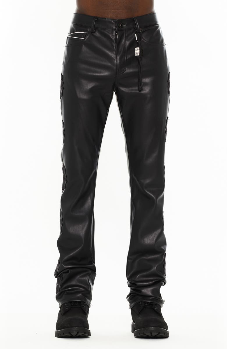 Cult of Individuality Lenny 603 Bootcut Jeans, Main, color, Black Faux Leather