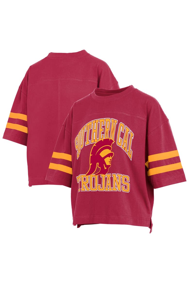 Women's Pressbox  Cardinal USC Trojans Wayne Tyler Cropped T-Shirt, Main, color, Cardinal