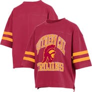 PRESSBOX Women's Pressbox Cardinal USC Trojans Wayne Tyler Cropped T-Shirt