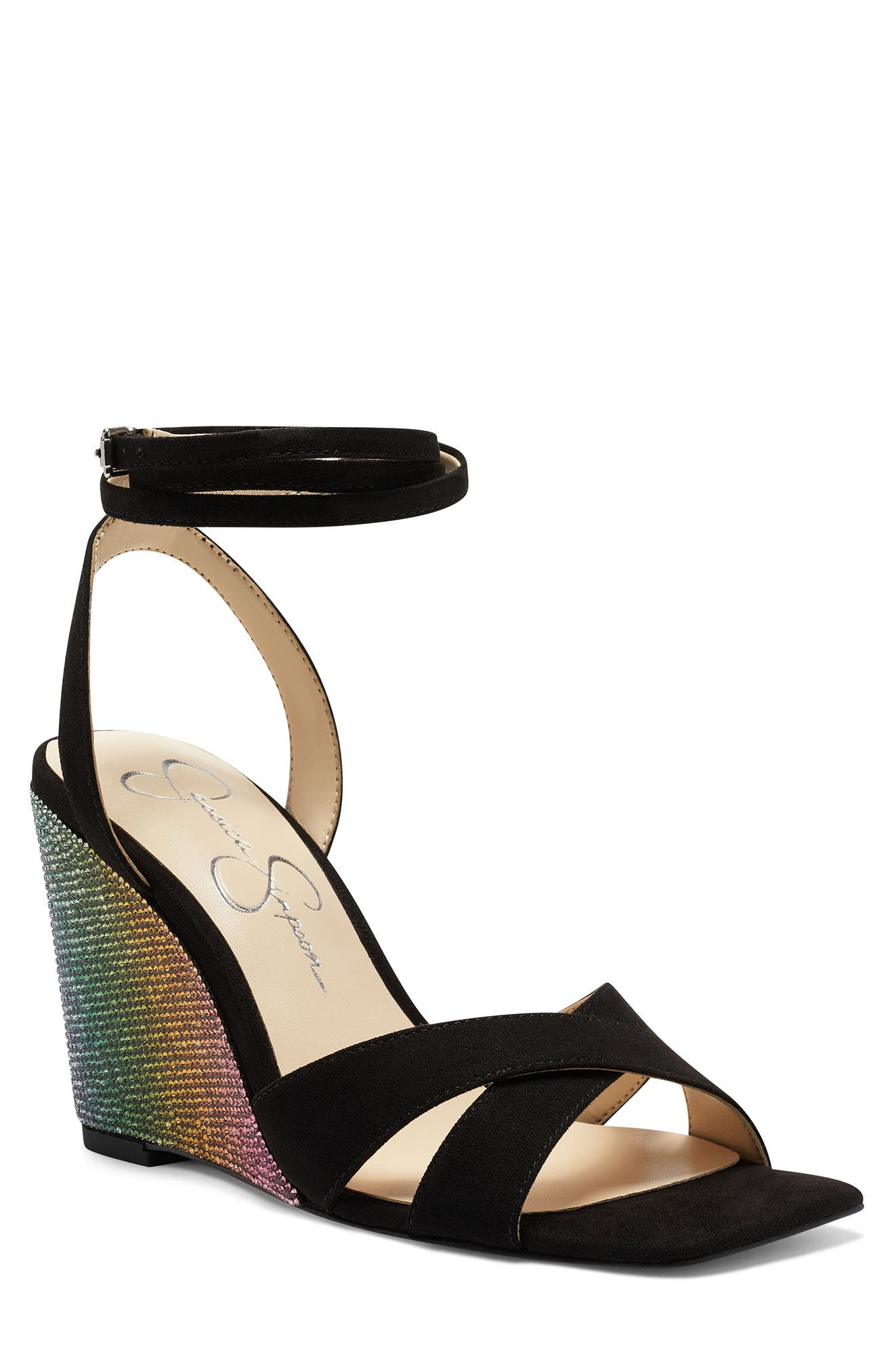 Arlisa Wedge Sandal, Main, color, BLACK