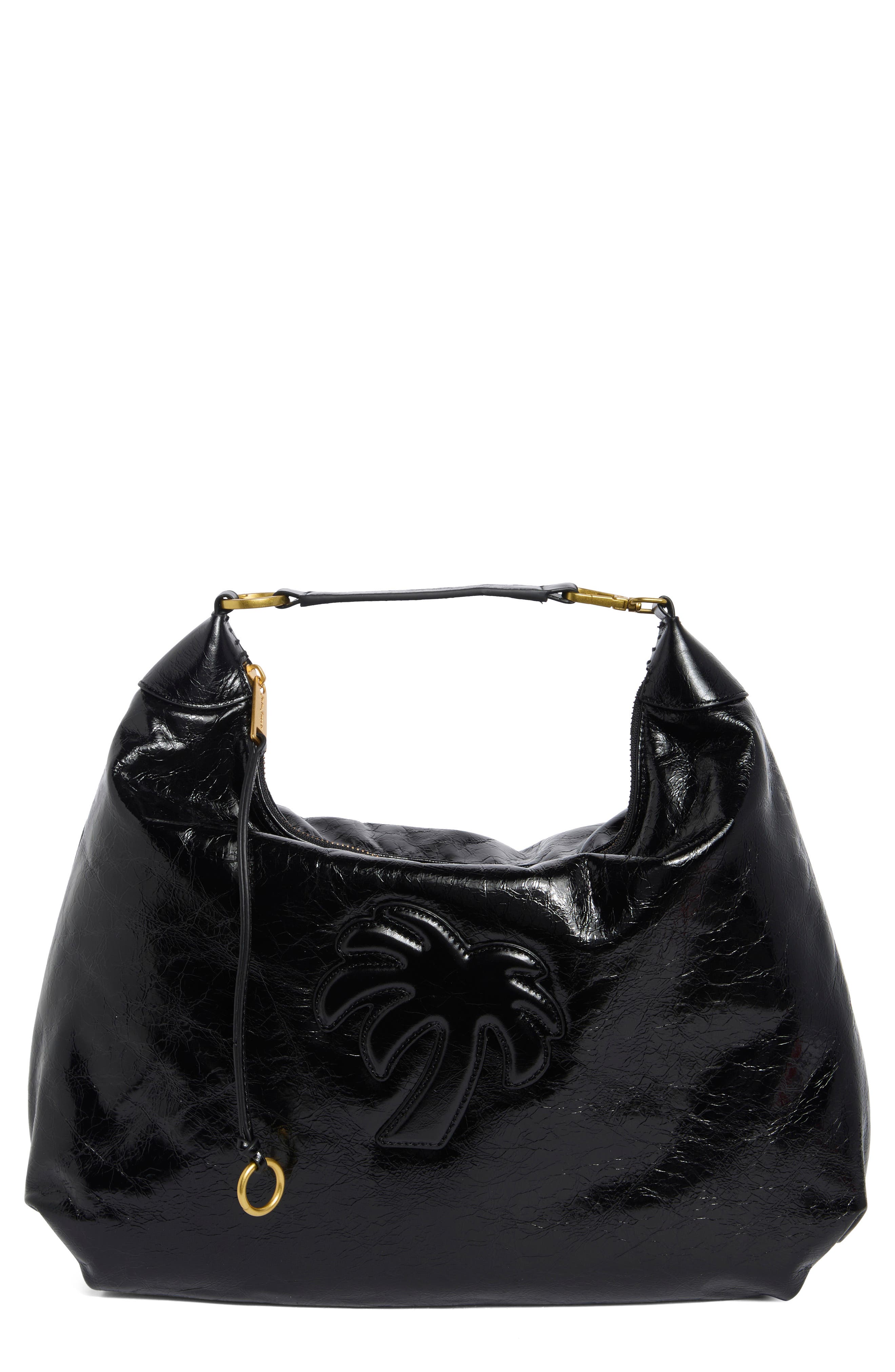 Puffy Leather Hobo Bag