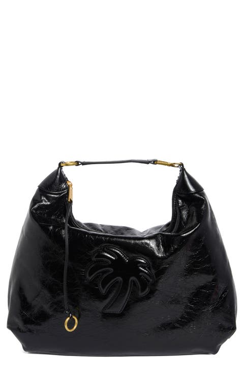 Puffy Leather Hobo Bag