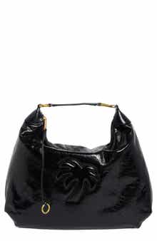 Puffy Leather Hobo Bag