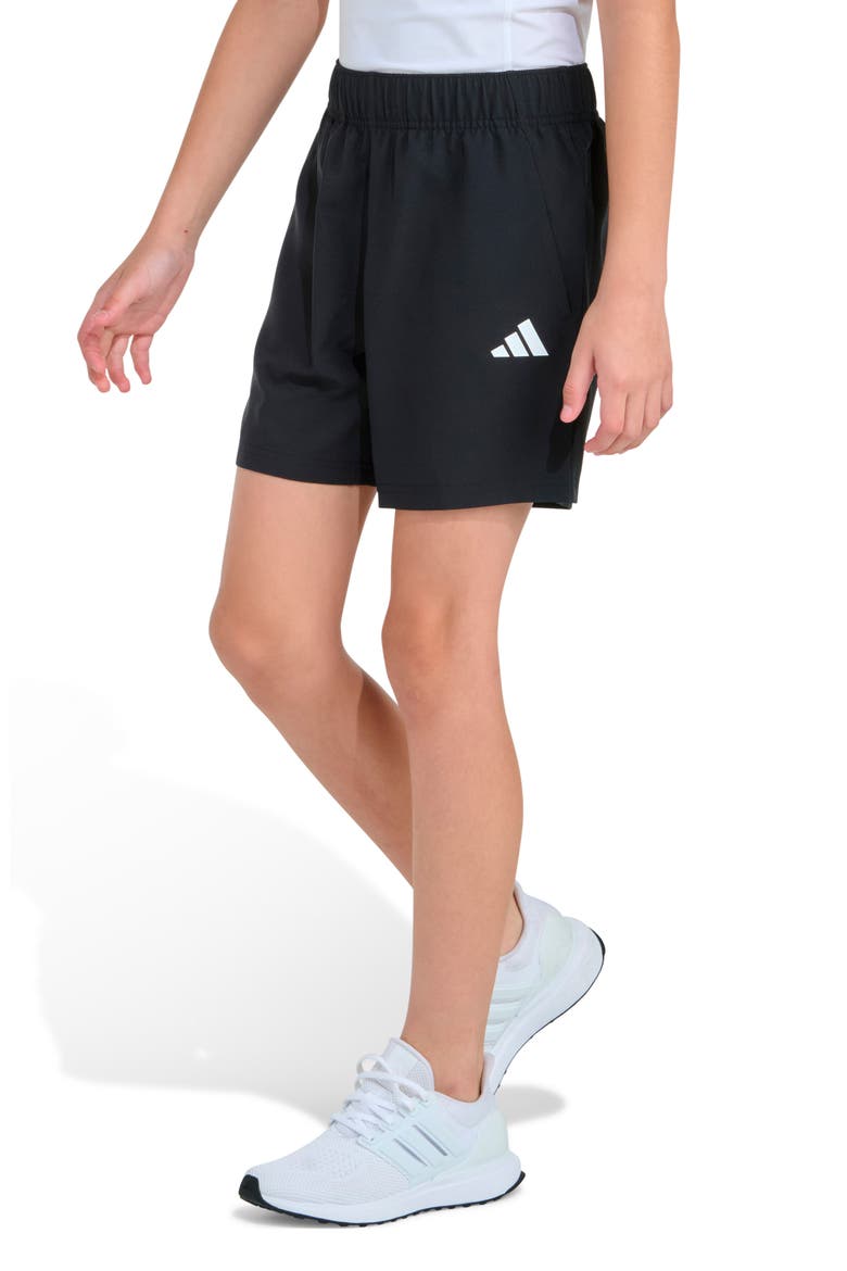 Kids' Drawstring Athletic Shorts, Alternate, color, BLACK