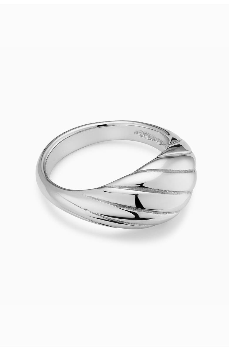 Oradina Sterling Silver Swirl Dome Ring, Alternate, color, Silver