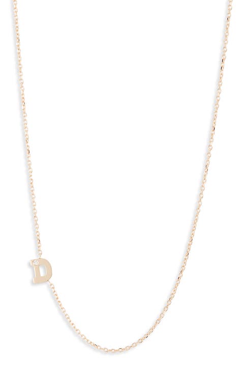 Diamond Initial Necklace