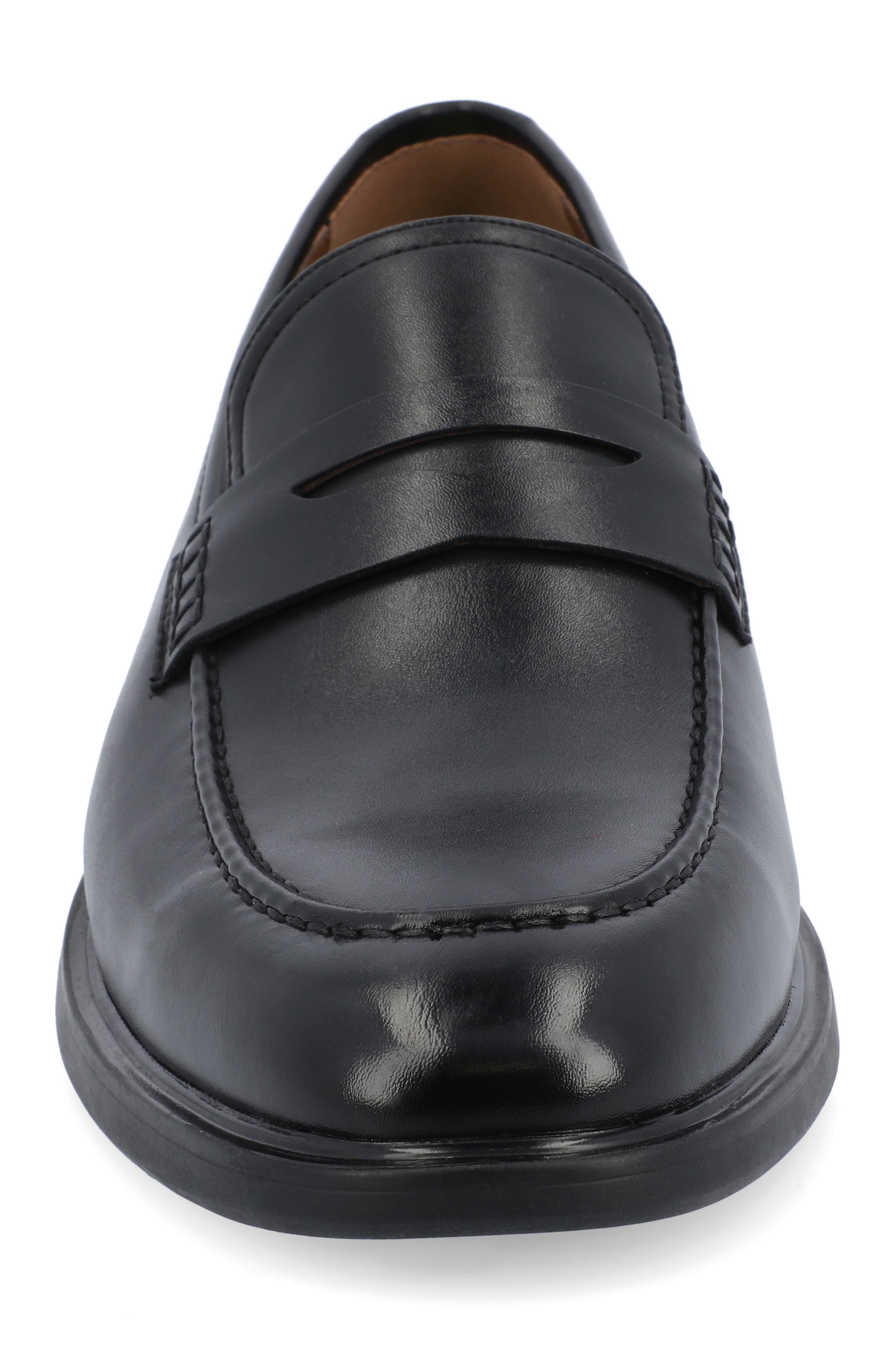 Keith Vegan Leather Penny Loafer, Alternate, color, BLACK