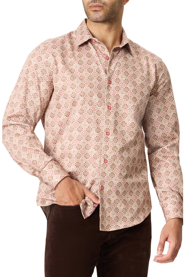 Freemont Long Sleeve Cotton Blend Shirt, Main, color, MULTI