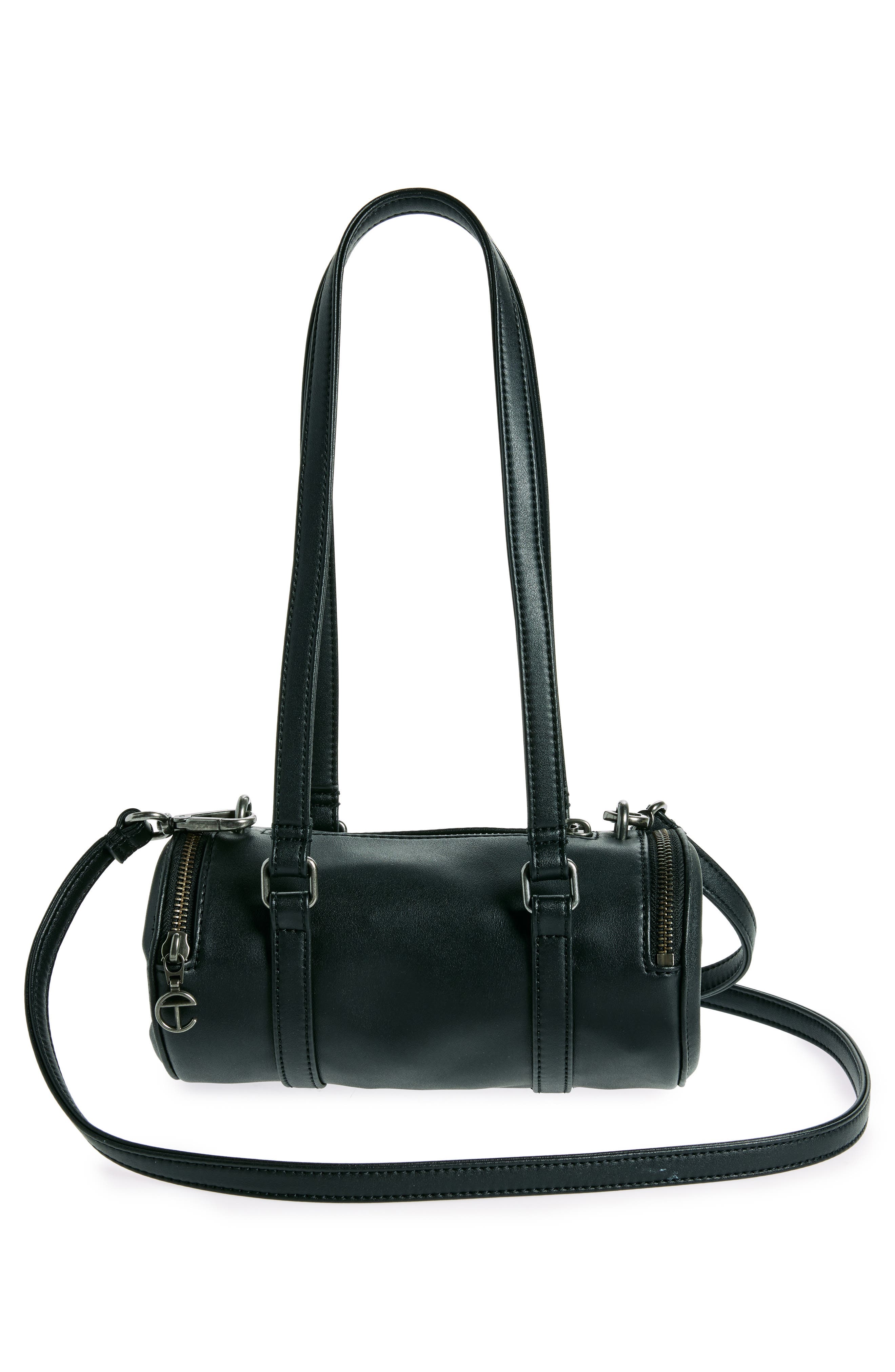 TELFAR Small Faux Leather Duffle Bag, Alternate, color, 