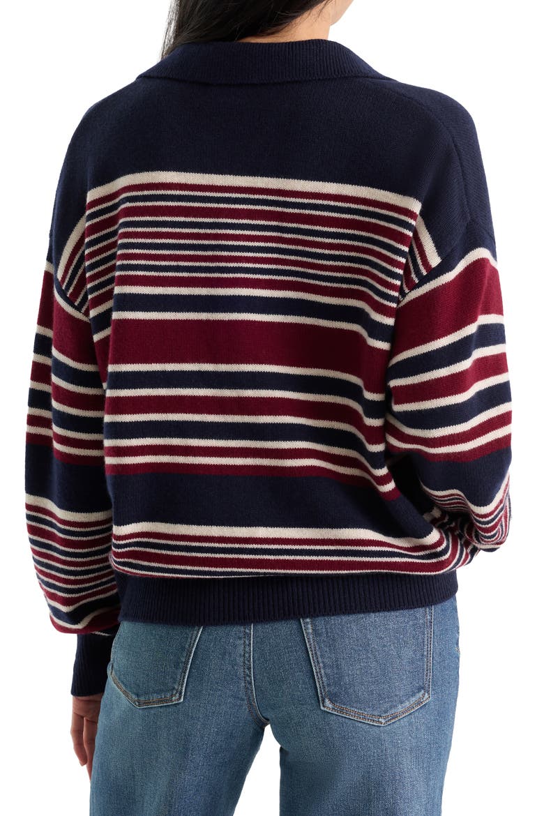 The Oversized Rugby Sweater, Alternate, color, MULTI STRIPE