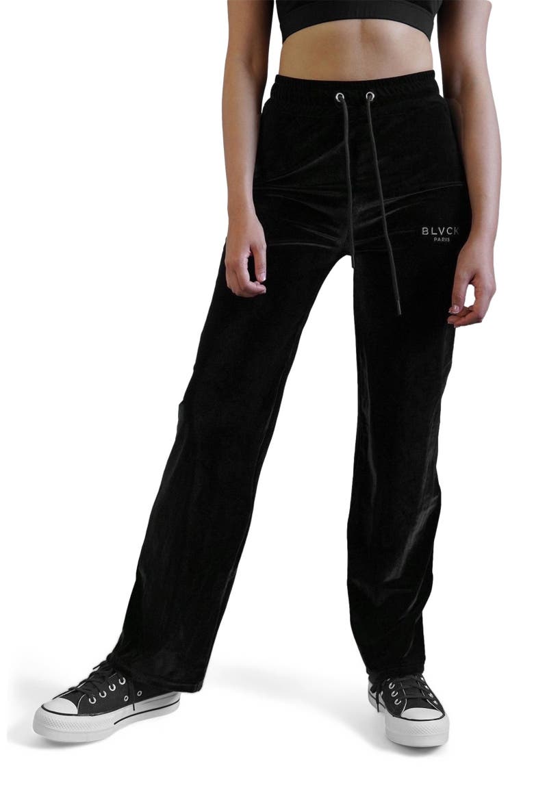 Velvet Sweatpants, Main, color, Black