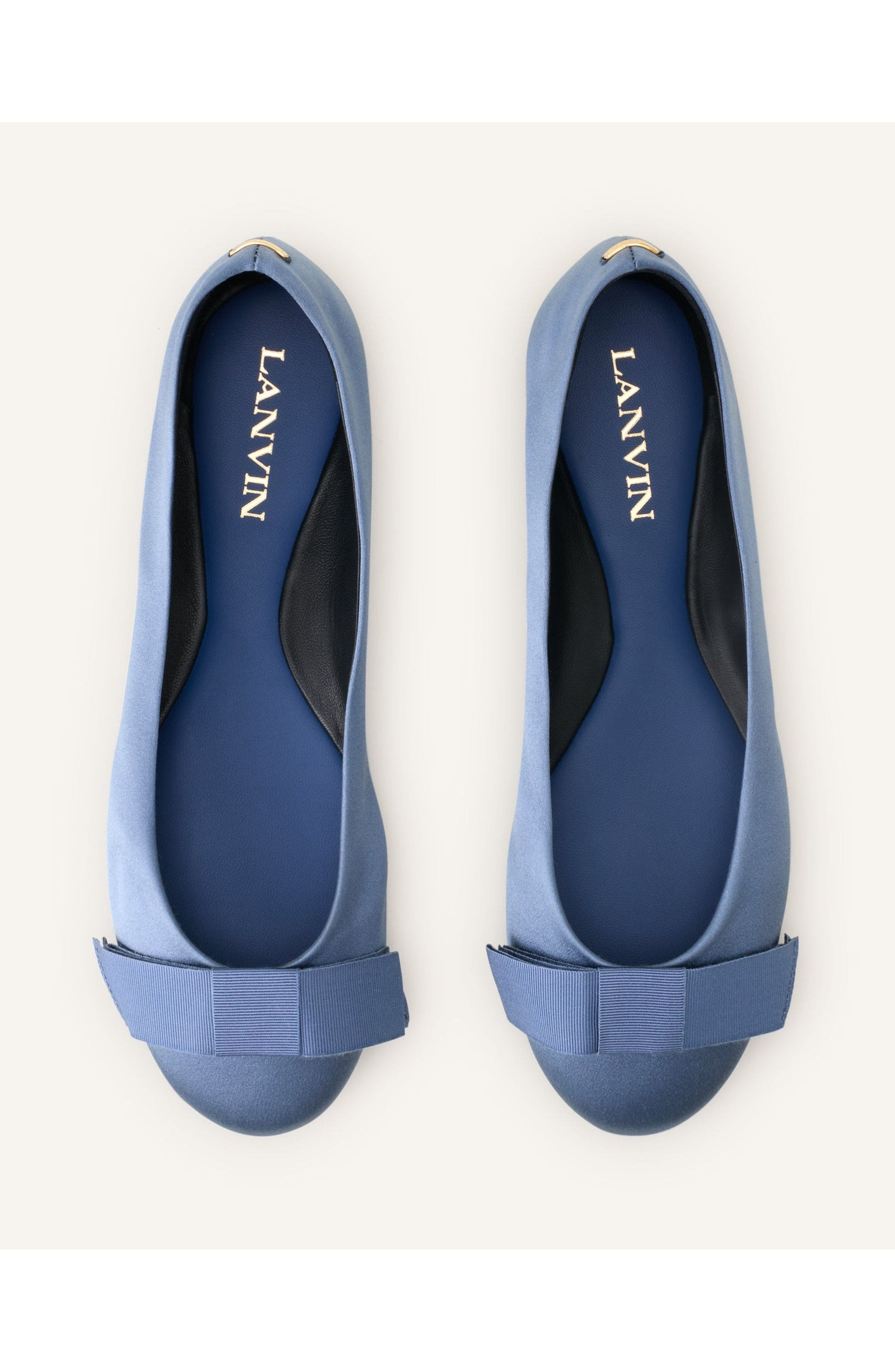 Lanvin The Ballerina With A Satin Bow, Alternate, color, Lanvin Blue