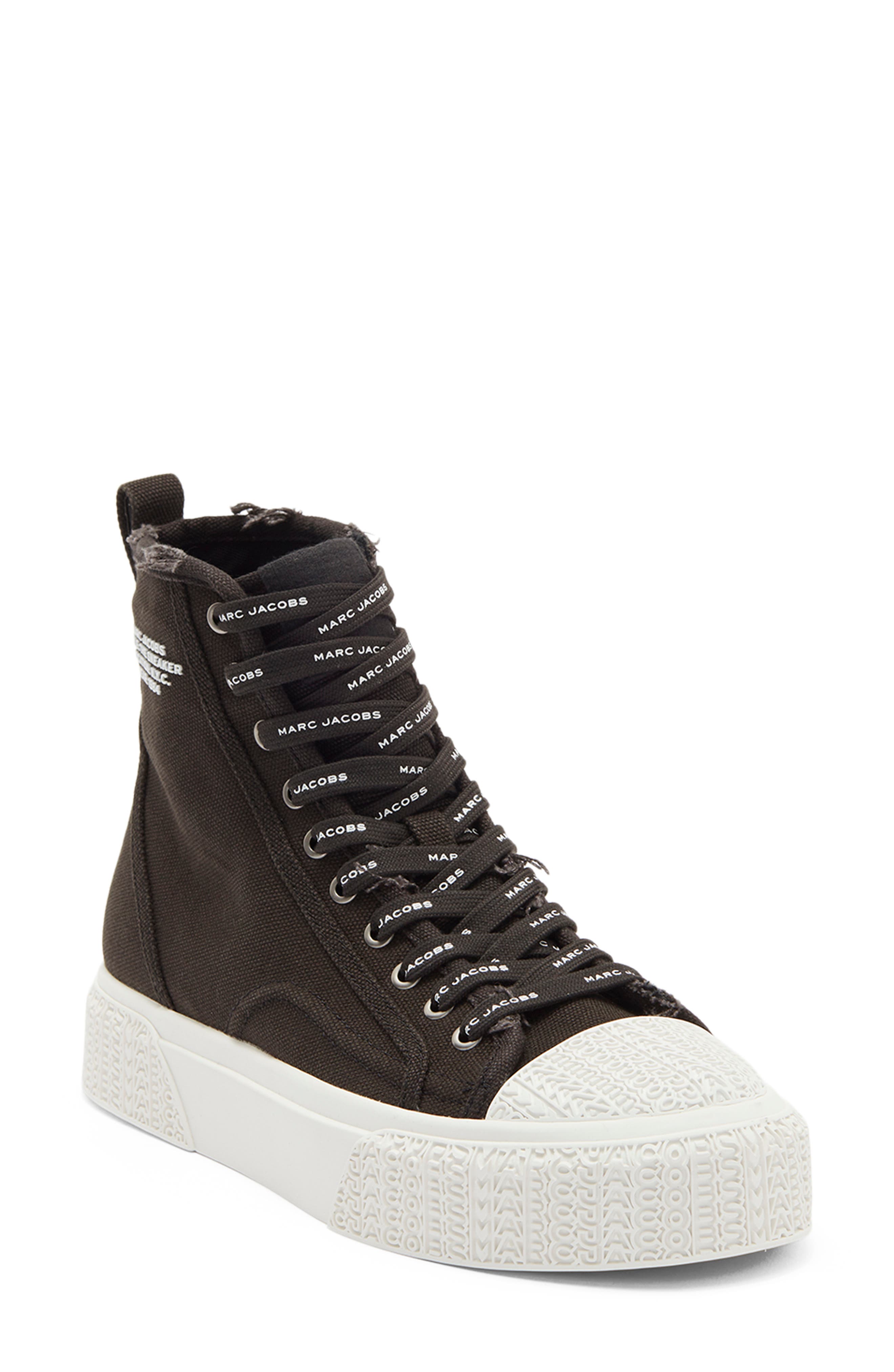 Marc Jacobs The High Top Platform Sneaker In Black