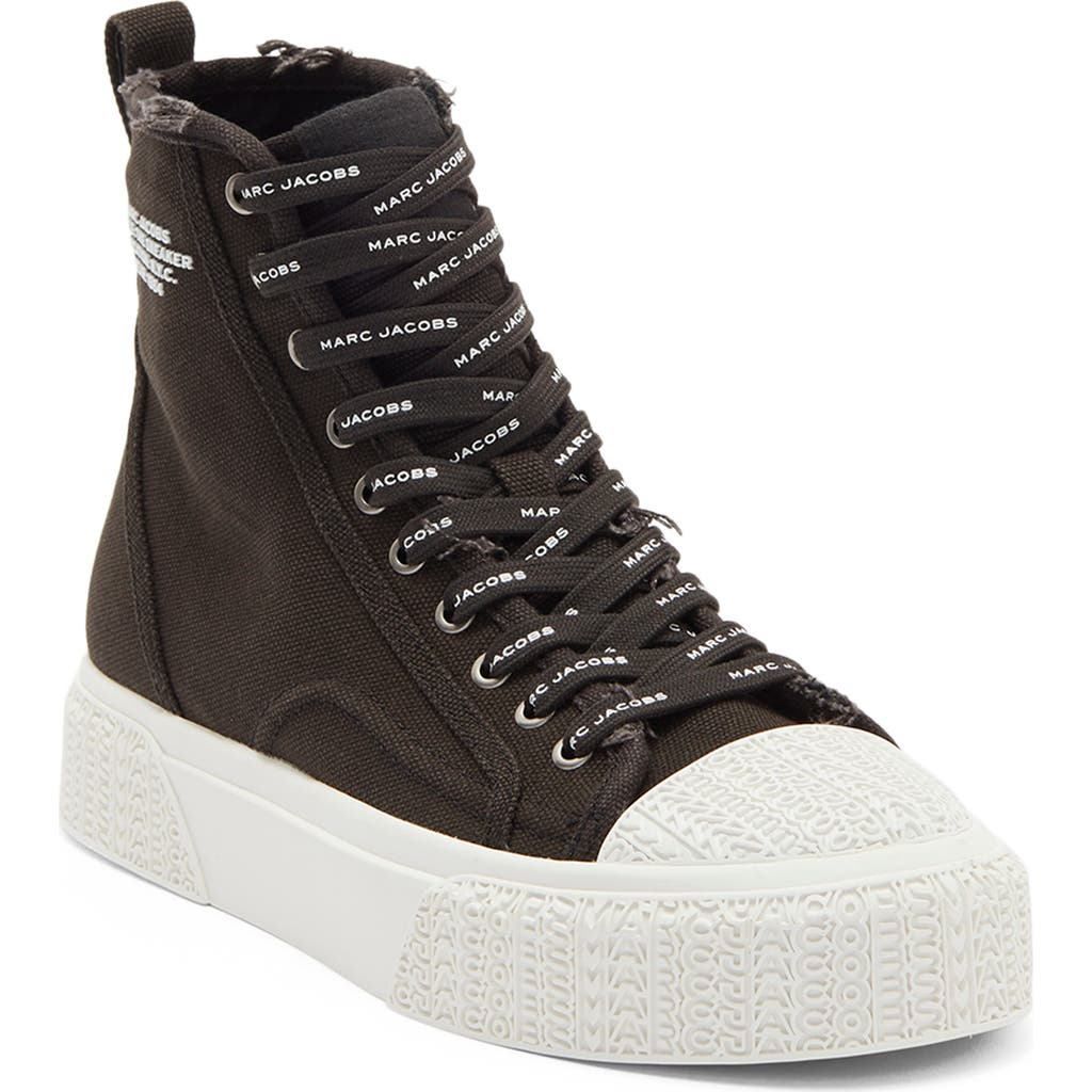 Marc Jacobs The High Top Platform Sneaker In Black