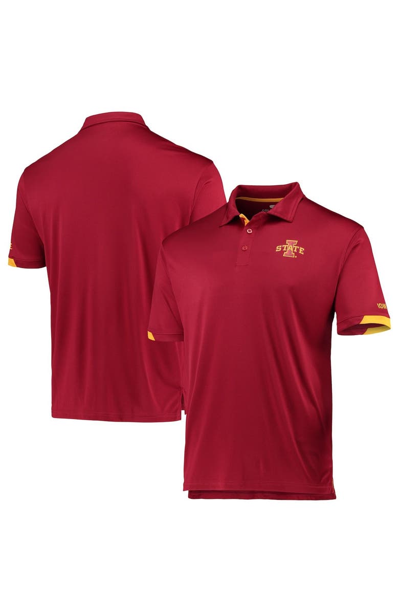COLOSSEUM Men's Colosseum Cardinal Iowa State Cyclones Santry Lightweight Polo, Main, color, Cardinal