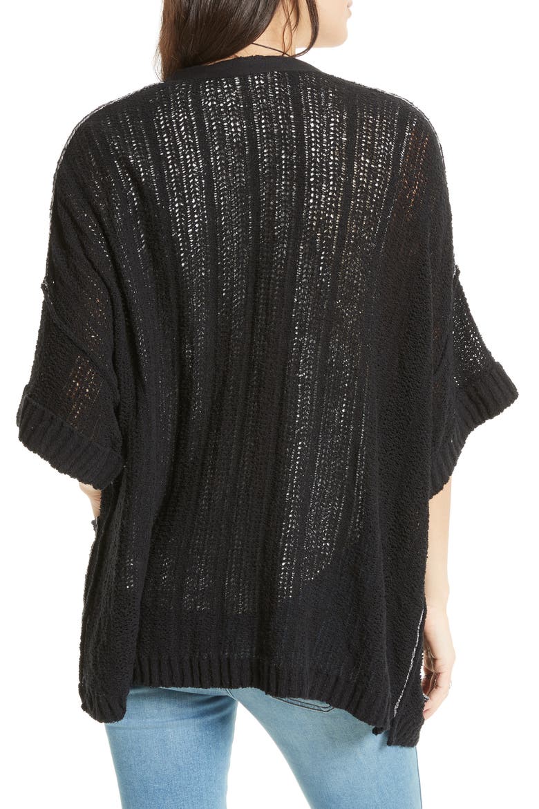 Beach Cardigan, Alternate, color, BLACK