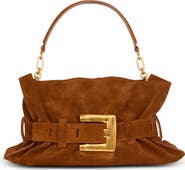 Balmain Anthem Medium suede leather bag