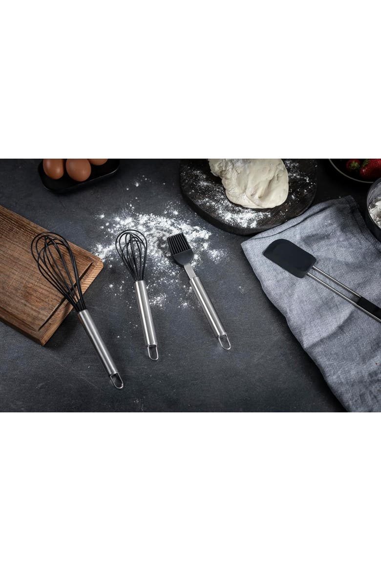Essential Scraper Spatula with Flexible Silicone Blade, Alternate, color, Black