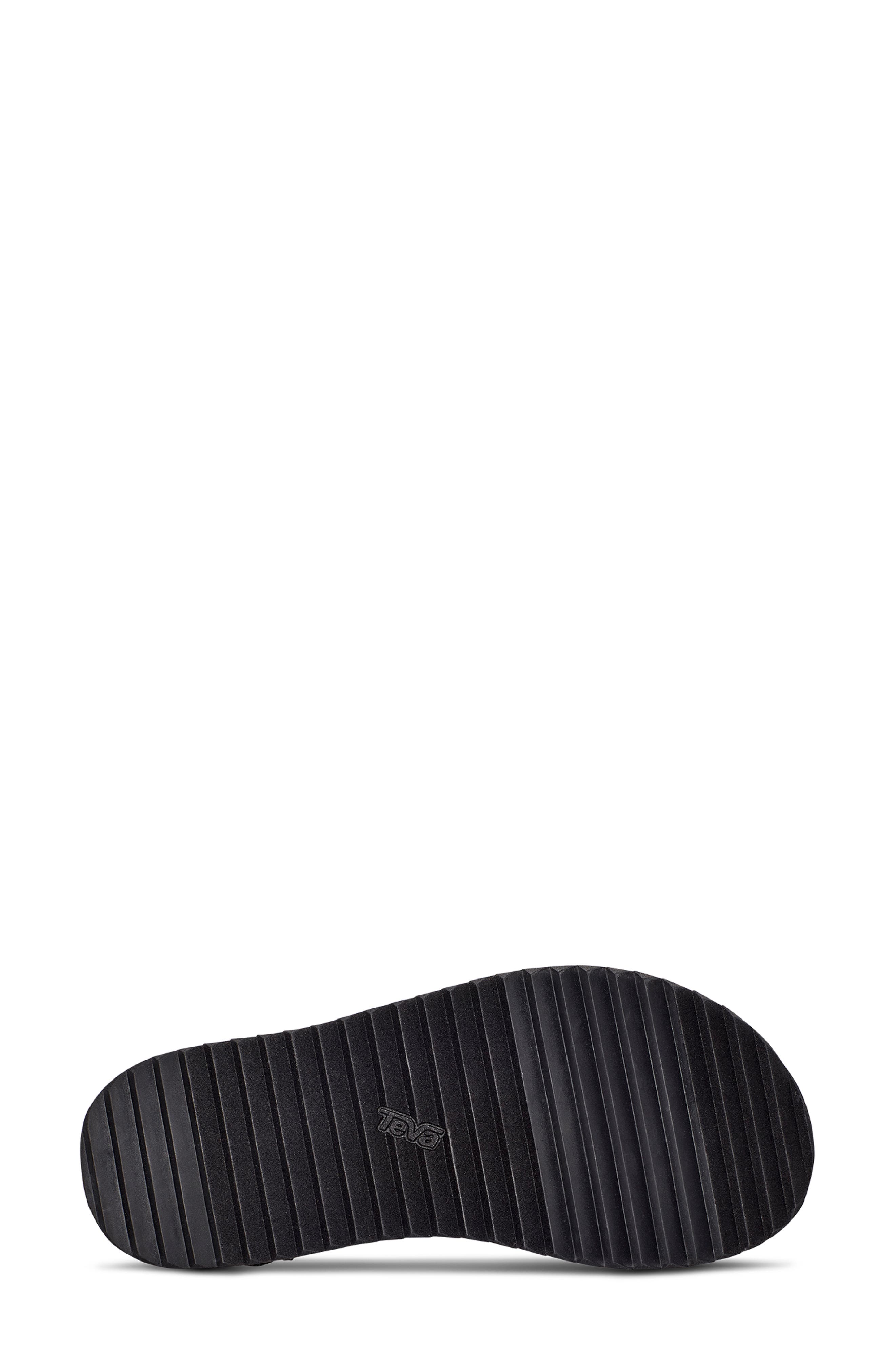 Teva Mevia Flatform Strappy Sandal, Alternate, color, Black