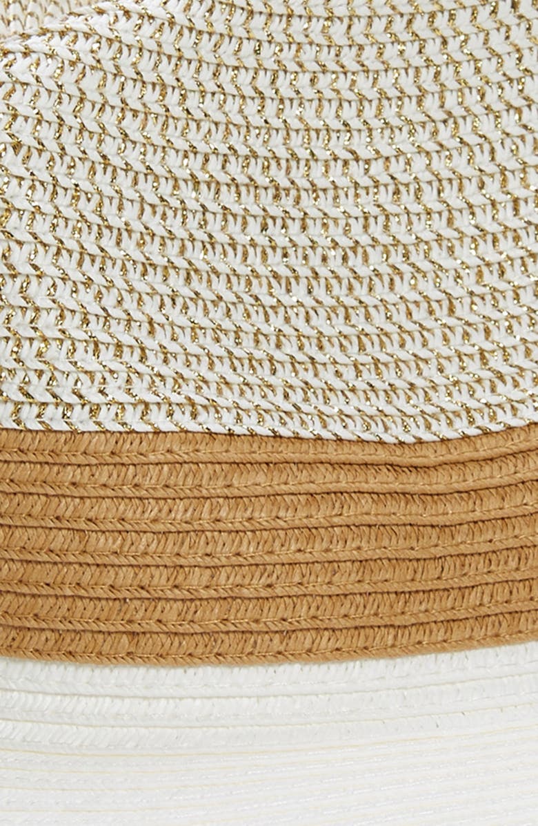 Sole Society Colorblock Straw Hat, Alternate, color, 