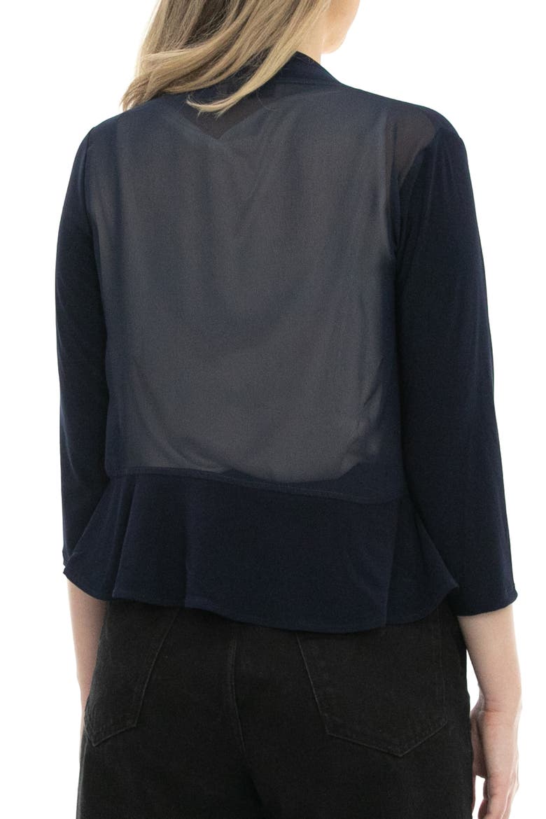 Chiffon Ruffle Bolero, Alternate, color, NAVY